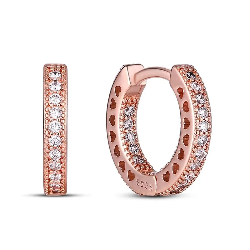 Boucles d’Oreilles Créoles Scintillantes en Argent 925 – Zircons Multicolores & Design Élégant | Bijou Hypoallergénique de Luxe pour Femme