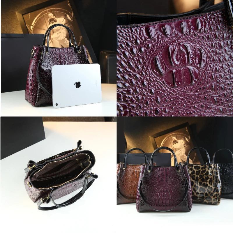 Alliez style et praticité avec ce somptueux sac à main en cuir véritable.
Son design chic au motif crocodile et ses finitions soignées en font un accessoire incontournable pour toutes les femmes modernes.