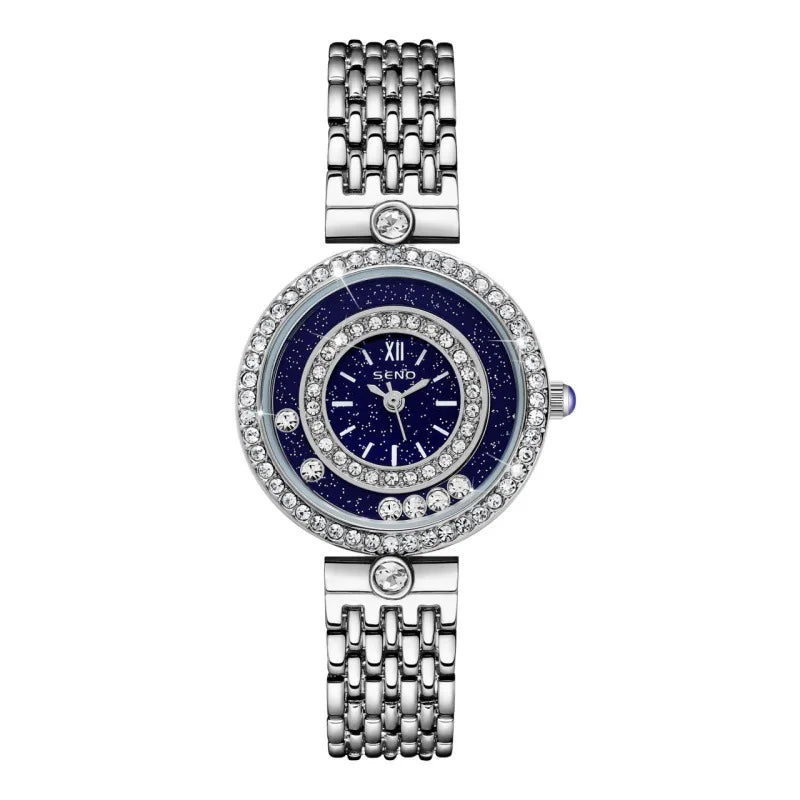 Montre Femme Élégante en Argent – Design Bracelet de Luxe en Acier Inoxydable | Mode & Raffinement au Quotidien