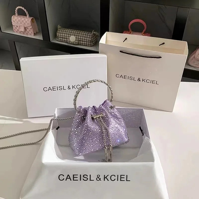 Sac de Soirée Luxe à Strass Cristal – Pochette Élégante Femme | Sac à Main Brillant pour Mariage, Soirée ou Cérémonie