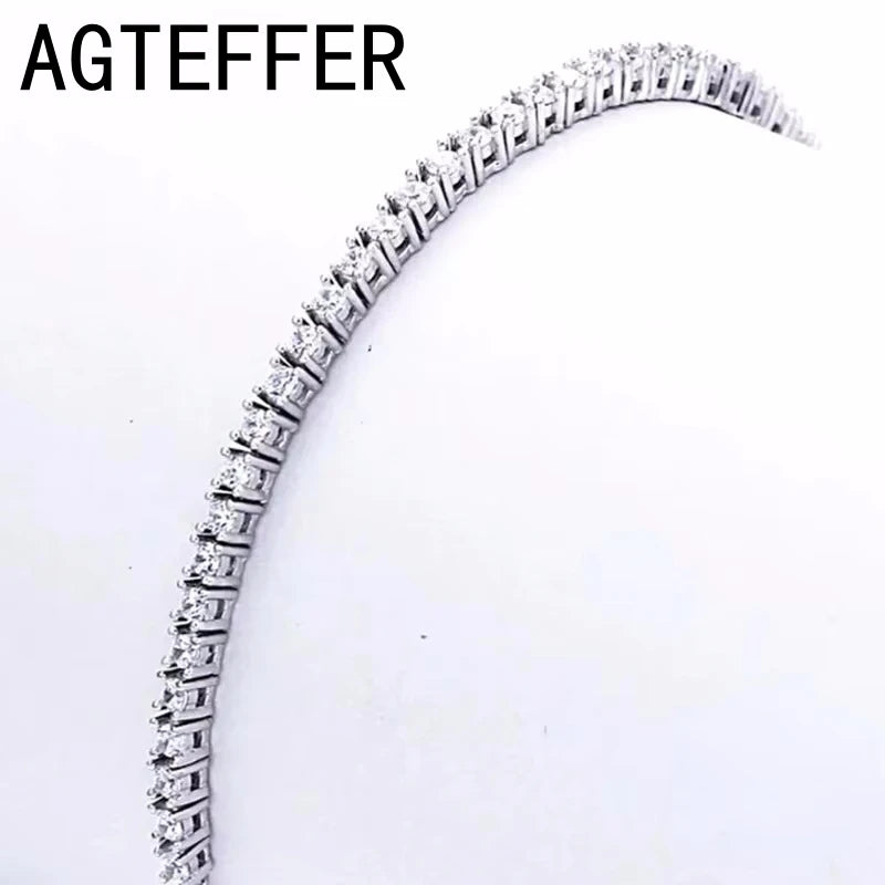 Bracelet Tennis Luxe en Argent 925 – Cristaux Zircon Brillants | Bijou Élégant pour Femme ou Homme, Soirée et Mariage