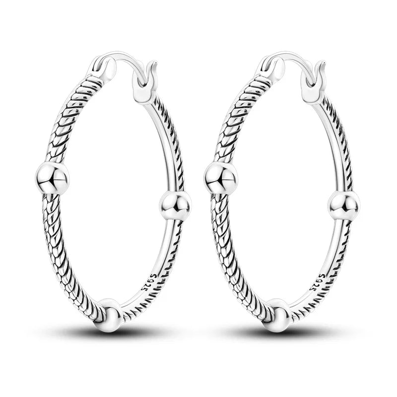 Boucles d’Oreilles Créoles Scintillantes en Argent 925 – Zircons Multicolores & Design Élégant | Bijou Hypoallergénique de Luxe pour Femme