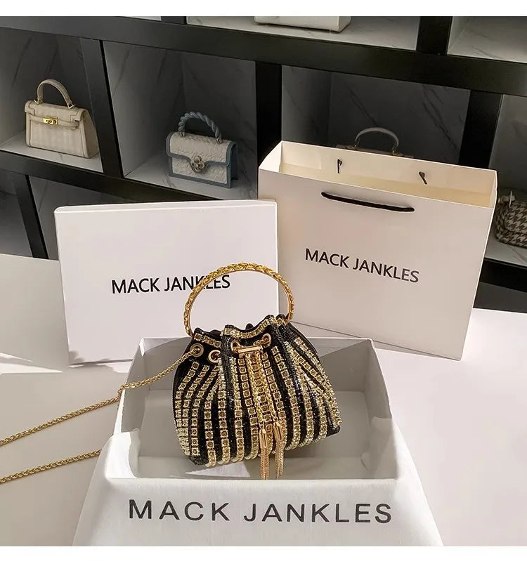 Sac de Soirée Luxe à Strass Cristal – Pochette Élégante Femme | Sac à Main Brillant pour Mariage, Soirée ou Cérémonie