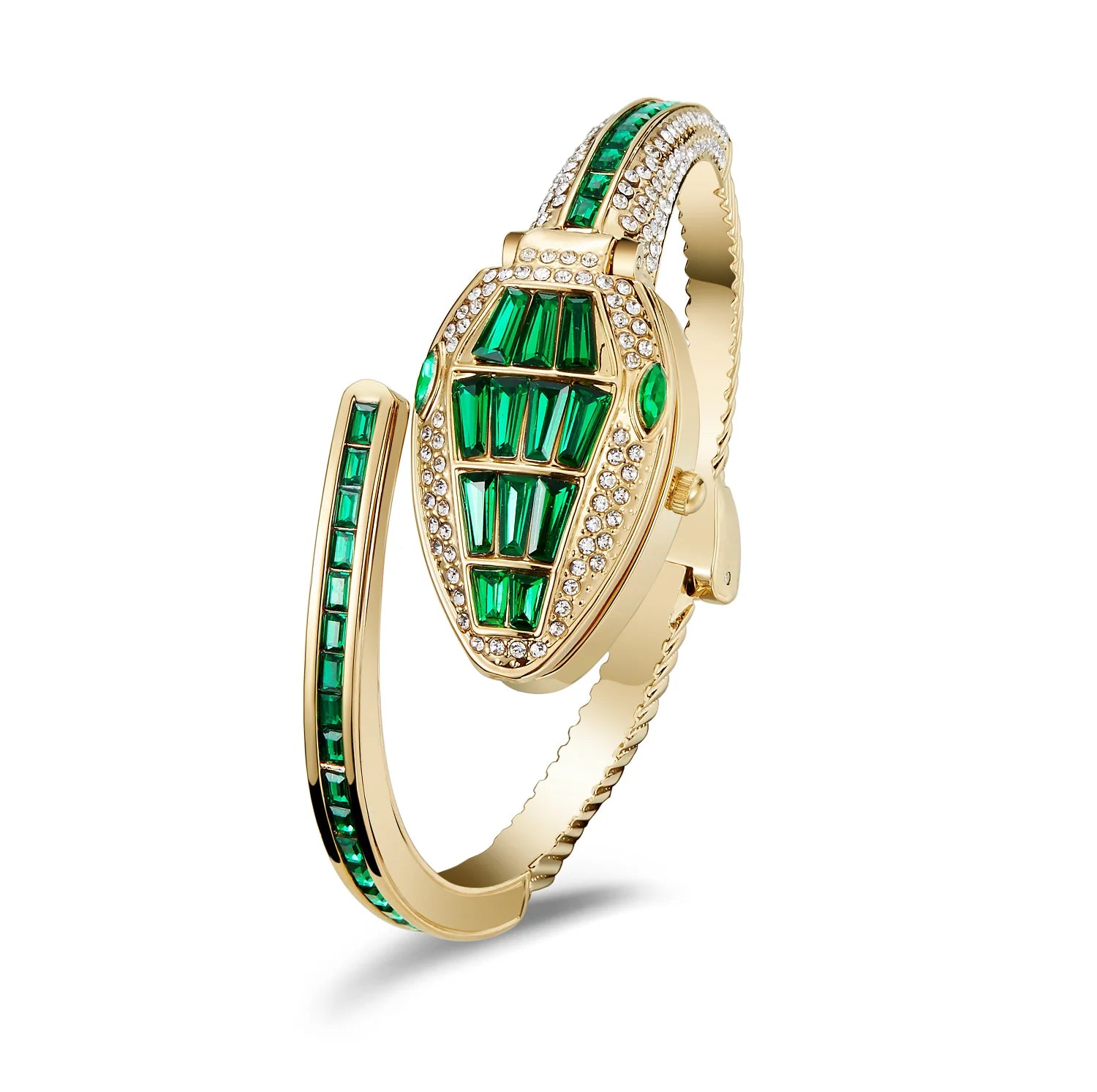 Montre bracelet “Émeraude Serpent” – Élégance audacieuse et design bijou luxueux
