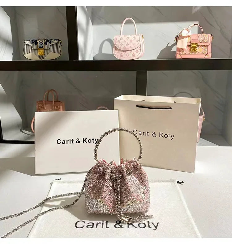 Sac de Soirée Luxe à Strass Cristal – Pochette Élégante Femme | Sac à Main Brillant pour Mariage, Soirée ou Cérémonie