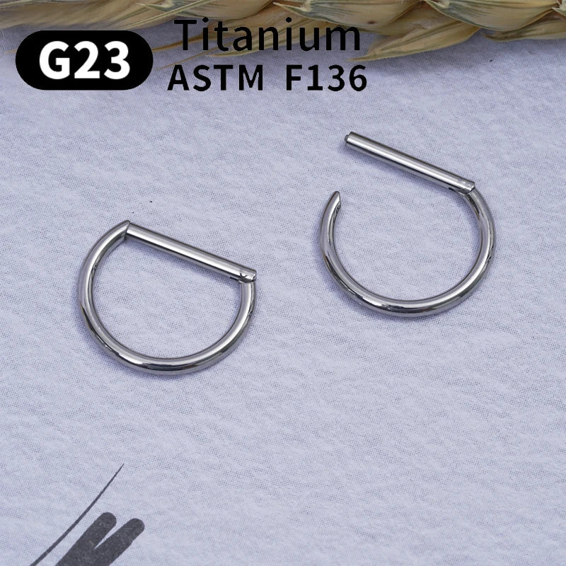 Ensemble de Piercings en Titane – Anneaux Cœur & D-Shape pour Nez, Lèvre et Oreille | Élégance & Confort Haut de Gamme