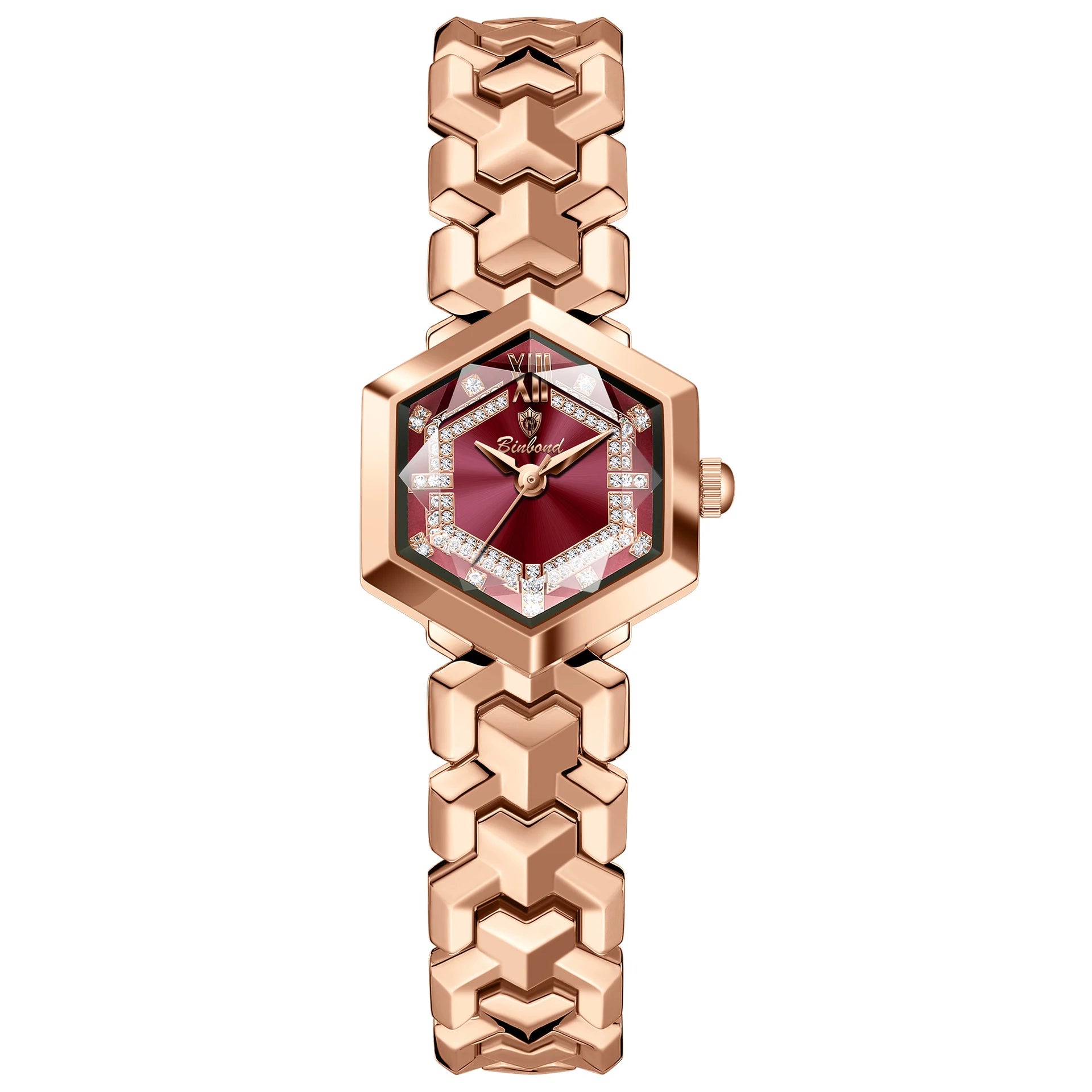 Montre Femme UTHAI CQ0435 – Design Hexagonal Élégant, Verre Stéréoscopique, Étanche & Luxueuse
