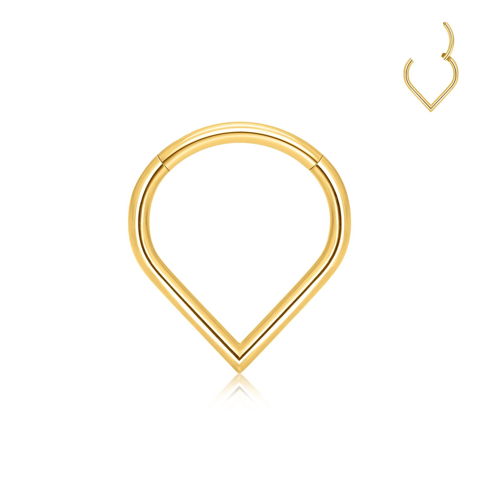 Ensemble de Piercings en Titane – Anneaux Cœur & D-Shape pour Nez, Lèvre et Oreille | Élégance & Confort Haut de Gamme
