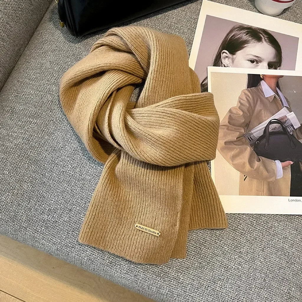 Écharpe Femme en Cachemire Mélangé – Grande Écharpe Chaude et Douce Hiver | Châle Épais Uni Style Élégant