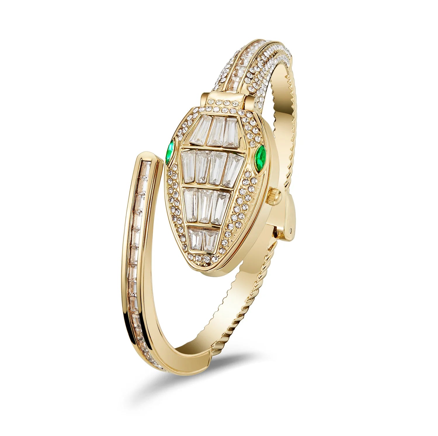 Montre bracelet “Émeraude Serpent” – Élégance audacieuse et design bijou luxueux