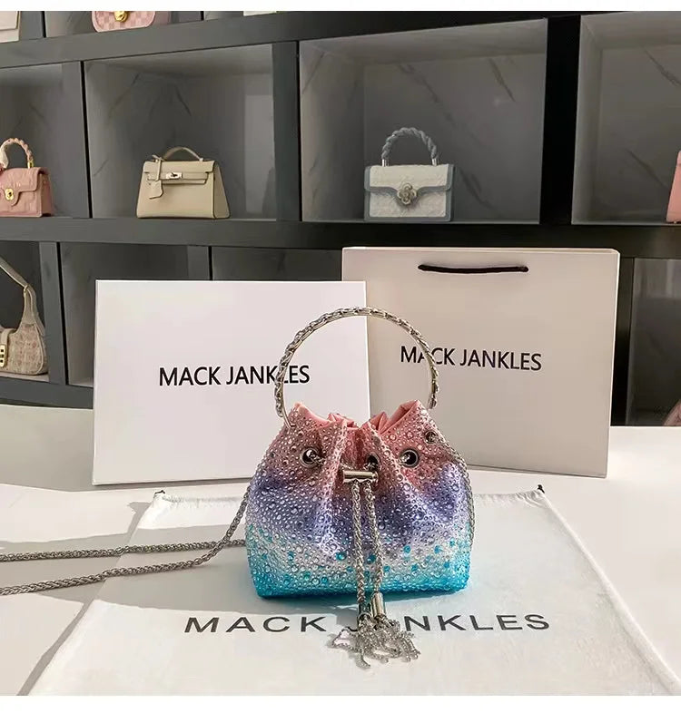 Sac de Soirée Luxe à Strass Cristal – Pochette Élégante Femme | Sac à Main Brillant pour Mariage, Soirée ou Cérémonie