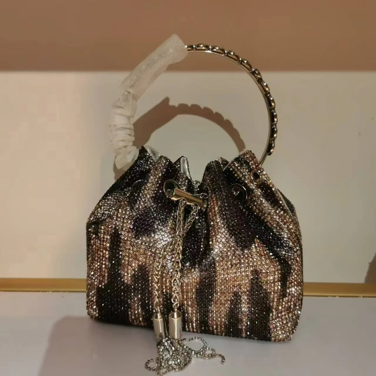 Sac de Soirée Luxe à Strass Cristal – Pochette Élégante Femme | Sac à Main Brillant pour Mariage, Soirée ou Cérémonie