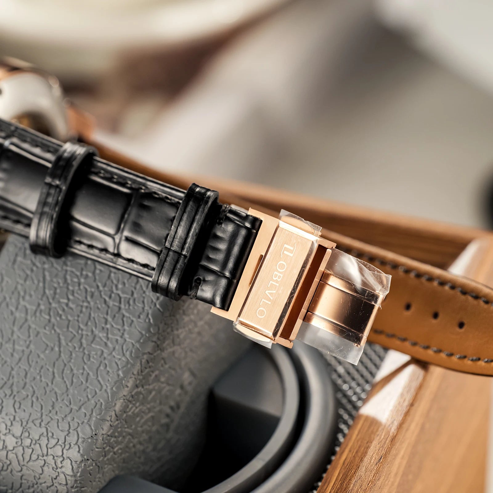 Montre automatique homme “Dragon Royal” – Édition Prestige en or et cuir véritable