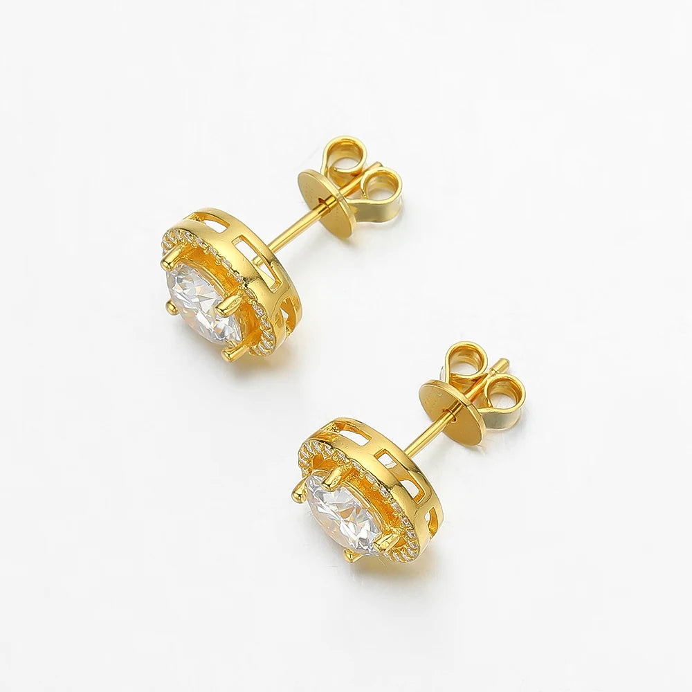 Boucles d’Oreilles Moissanite 2CT en Argent 925 – Éclat Diamant & Élégance Intemporelle | Bijoux de Luxe pour Femme