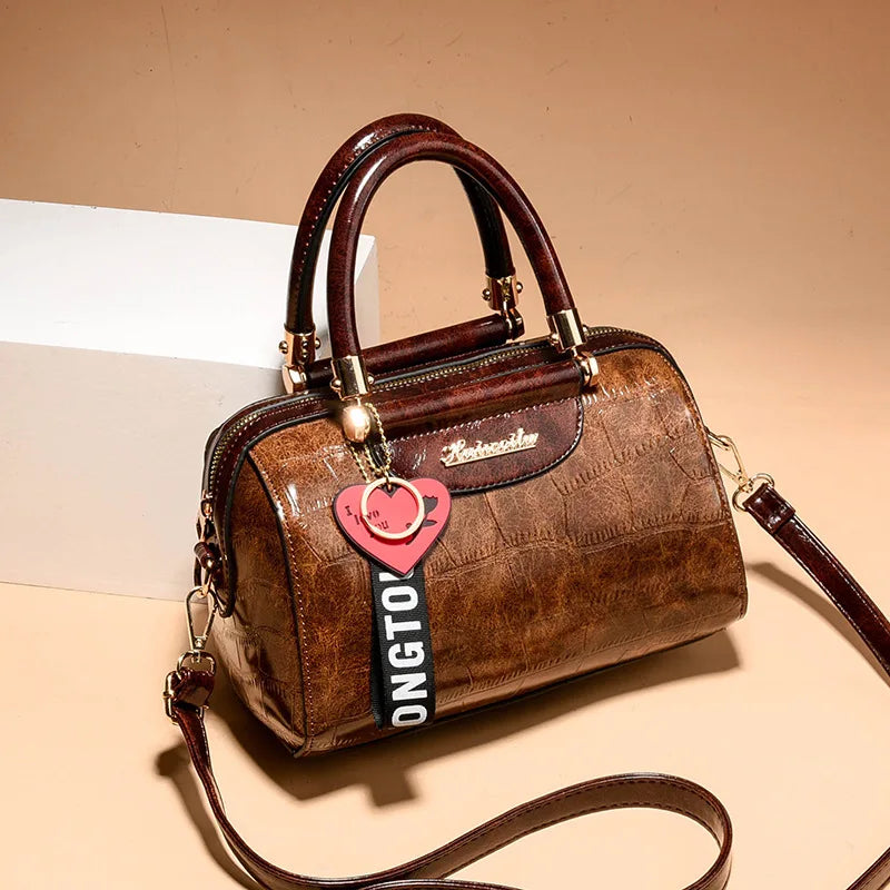 Sac à Main Élégant en Simili Cuir Premium – Style Crocodile Classique | Sac Porté Épaule ou Bandoulière Femme de Luxe