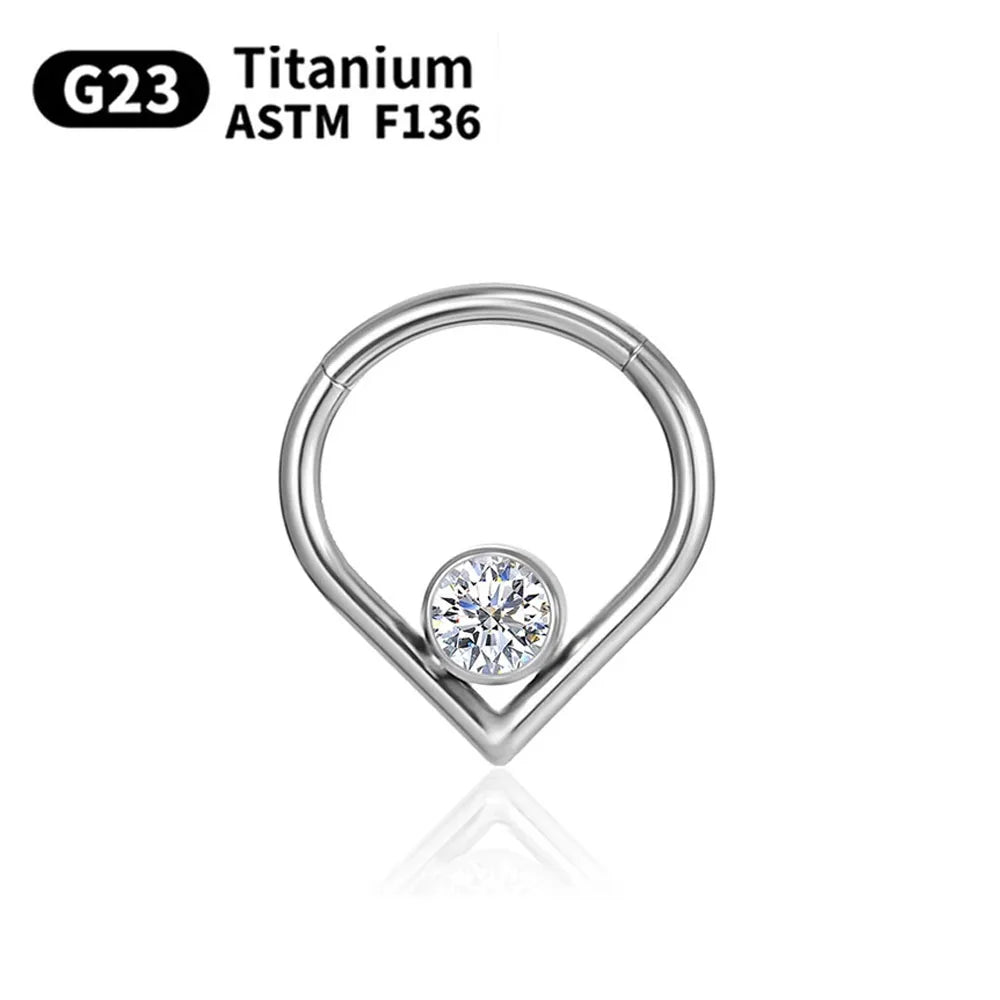 Ensemble de Piercings en Titane – Anneaux Cœur & D-Shape pour Nez, Lèvre et Oreille | Élégance & Confort Haut de Gamme