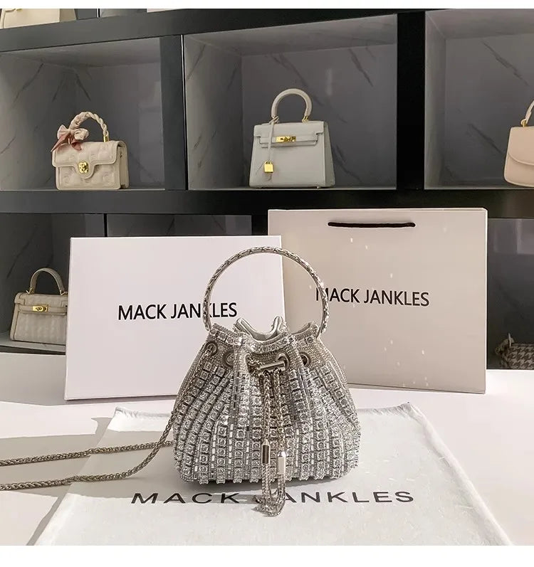 Sac de Soirée Luxe à Strass Cristal – Pochette Élégante Femme | Sac à Main Brillant pour Mariage, Soirée ou Cérémonie