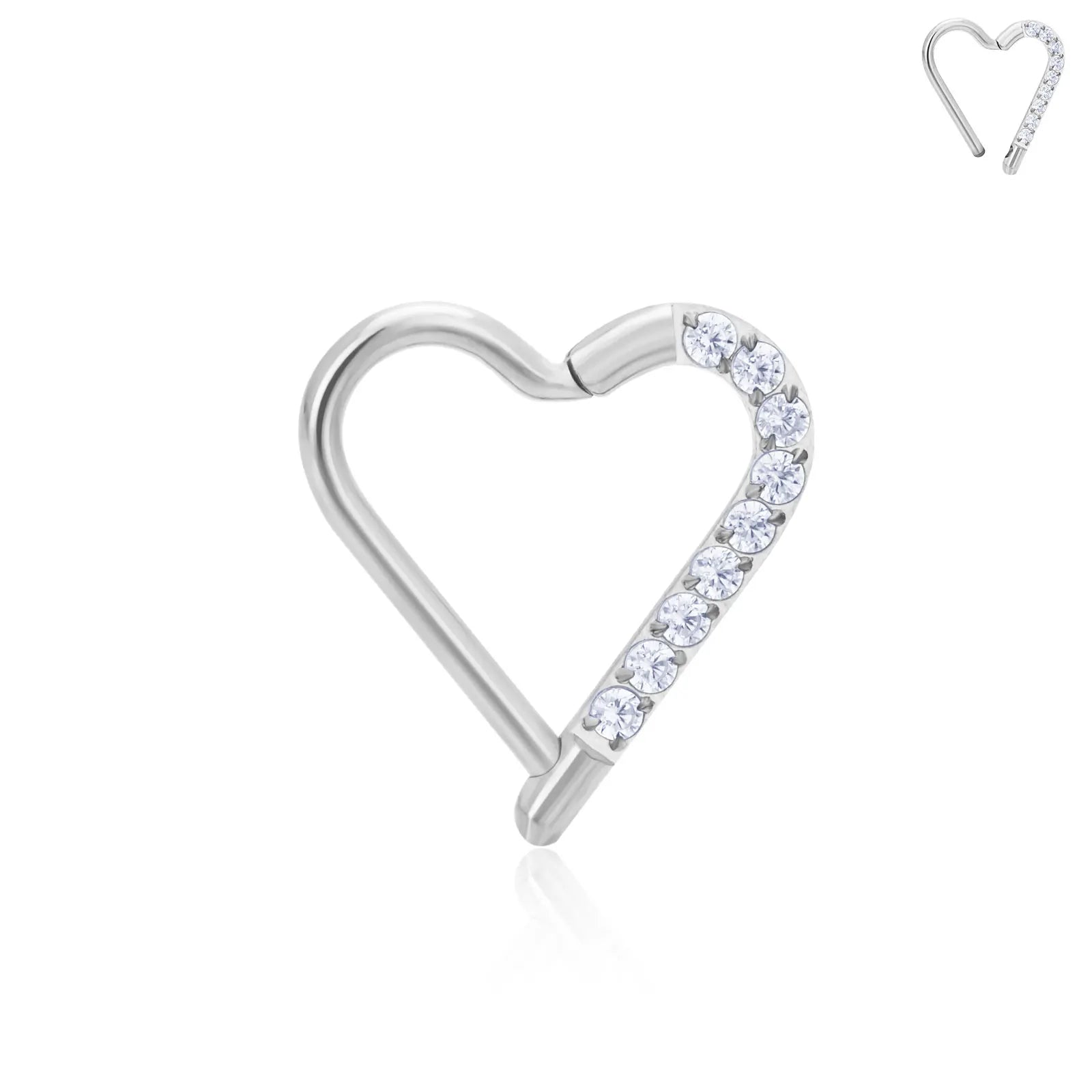 Ensemble de Piercings en Titane – Anneaux Cœur & D-Shape pour Nez, Lèvre et Oreille | Élégance & Confort Haut de Gamme