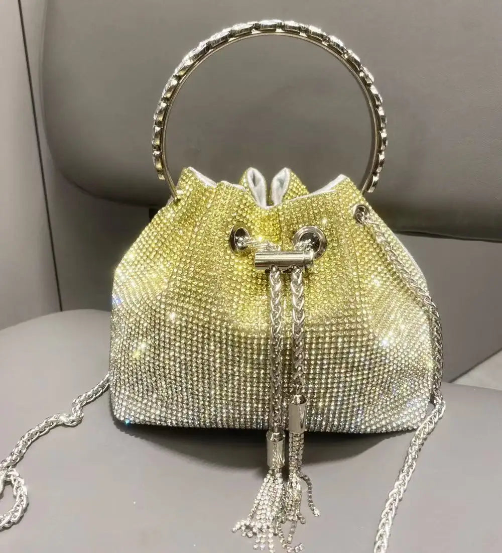 Sac de Soirée Luxe à Strass Cristal – Pochette Élégante Femme | Sac à Main Brillant pour Mariage, Soirée ou Cérémonie