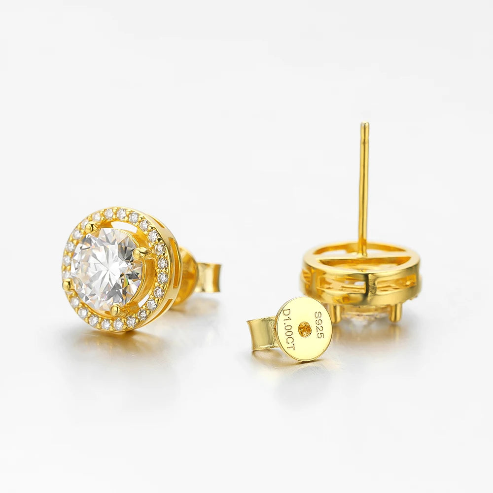 Boucles d’Oreilles Moissanite 2CT en Argent 925 – Éclat Diamant & Élégance Intemporelle | Bijoux de Luxe pour Femme