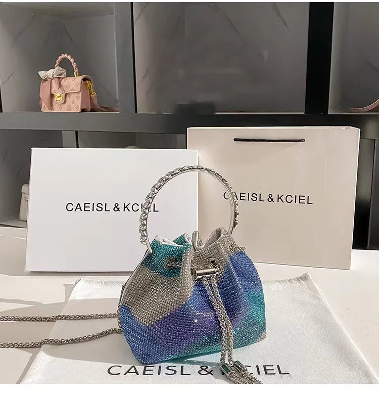 Sac de Soirée Luxe à Strass Cristal – Pochette Élégante Femme | Sac à Main Brillant pour Mariage, Soirée ou Cérémonie