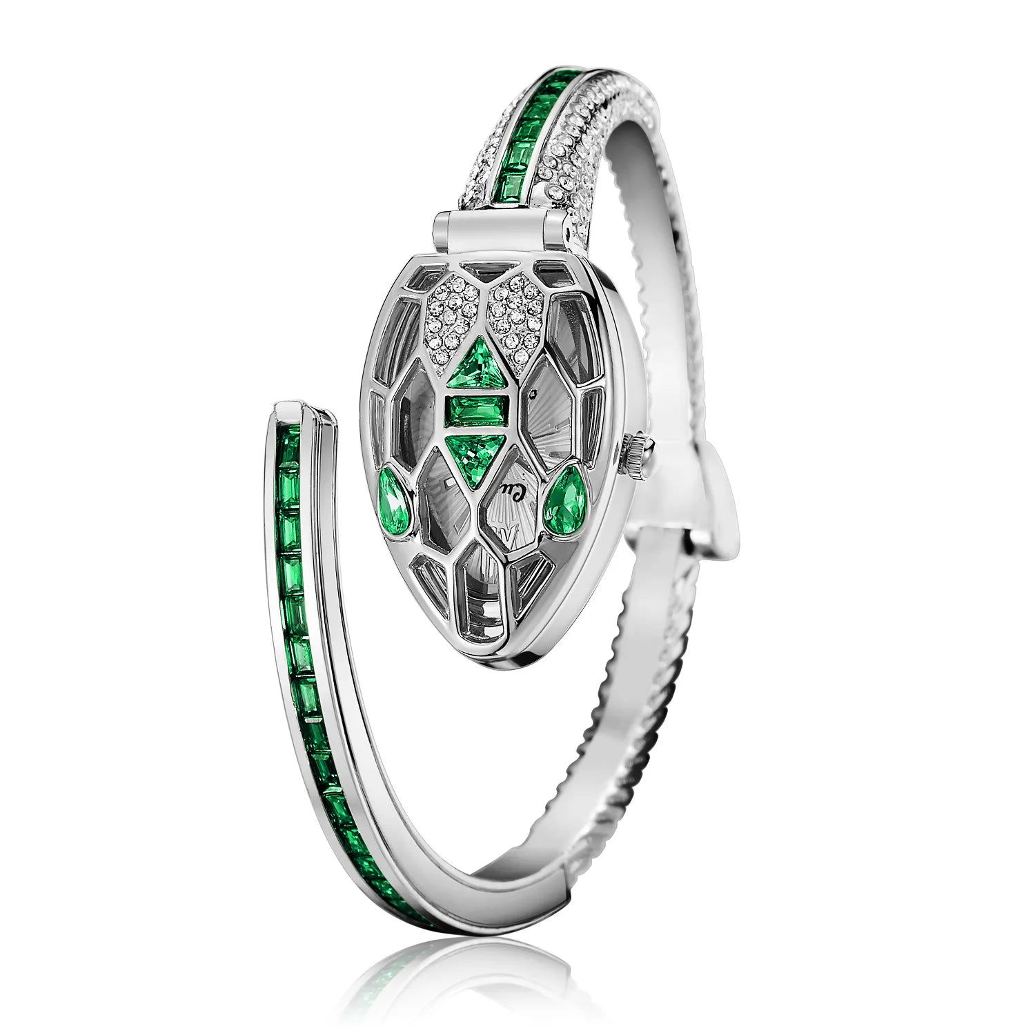 Montre bracelet “Émeraude Serpent” – Élégance audacieuse et design bijou luxueux