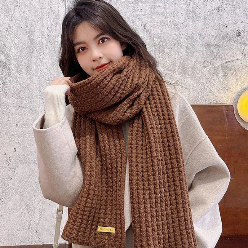 Écharpe Femme en Cachemire Mélangé – Grande Écharpe Chaude et Douce Hiver | Châle Épais Uni Style Élégant