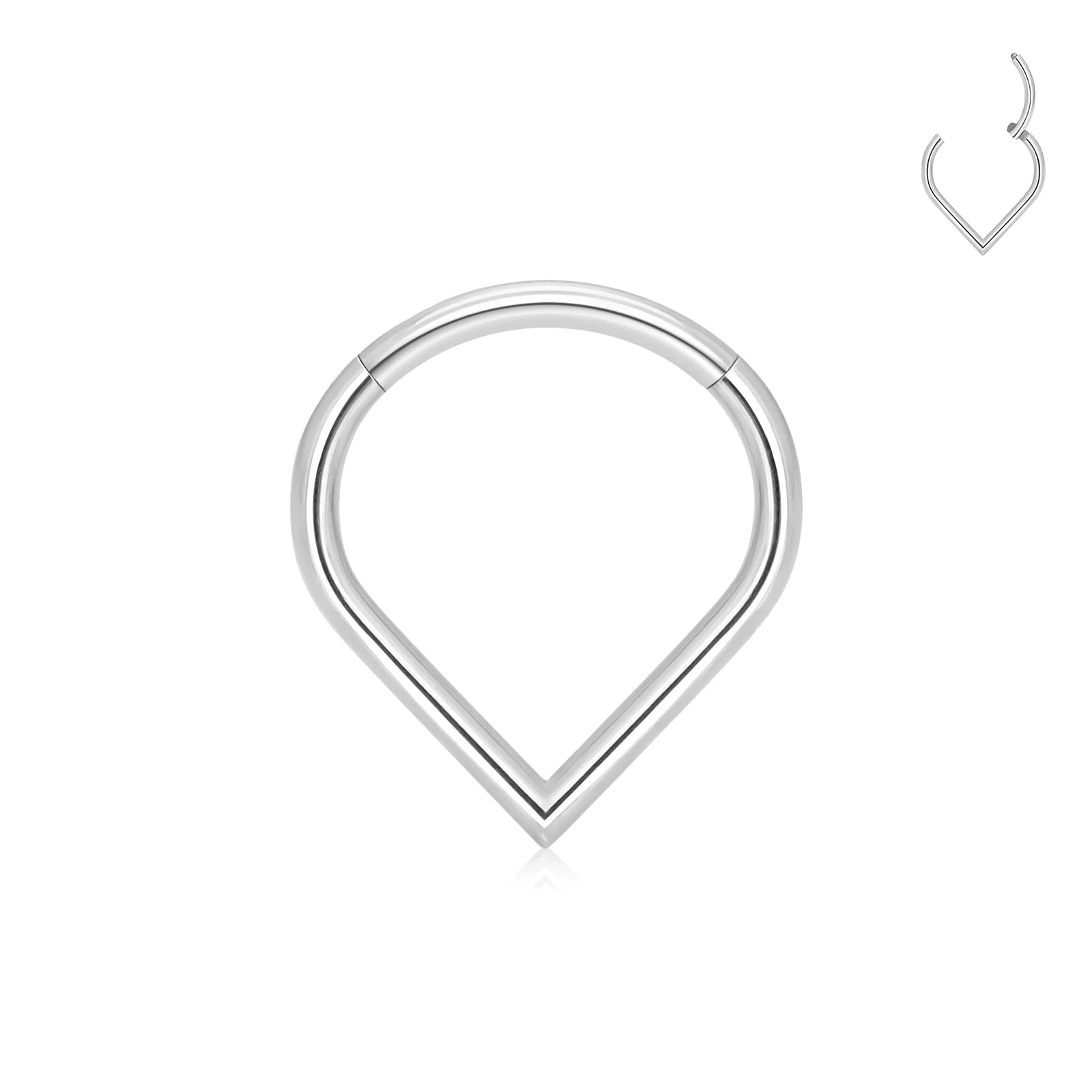 Ensemble de Piercings en Titane – Anneaux Cœur & D-Shape pour Nez, Lèvre et Oreille | Élégance & Confort Haut de Gamme