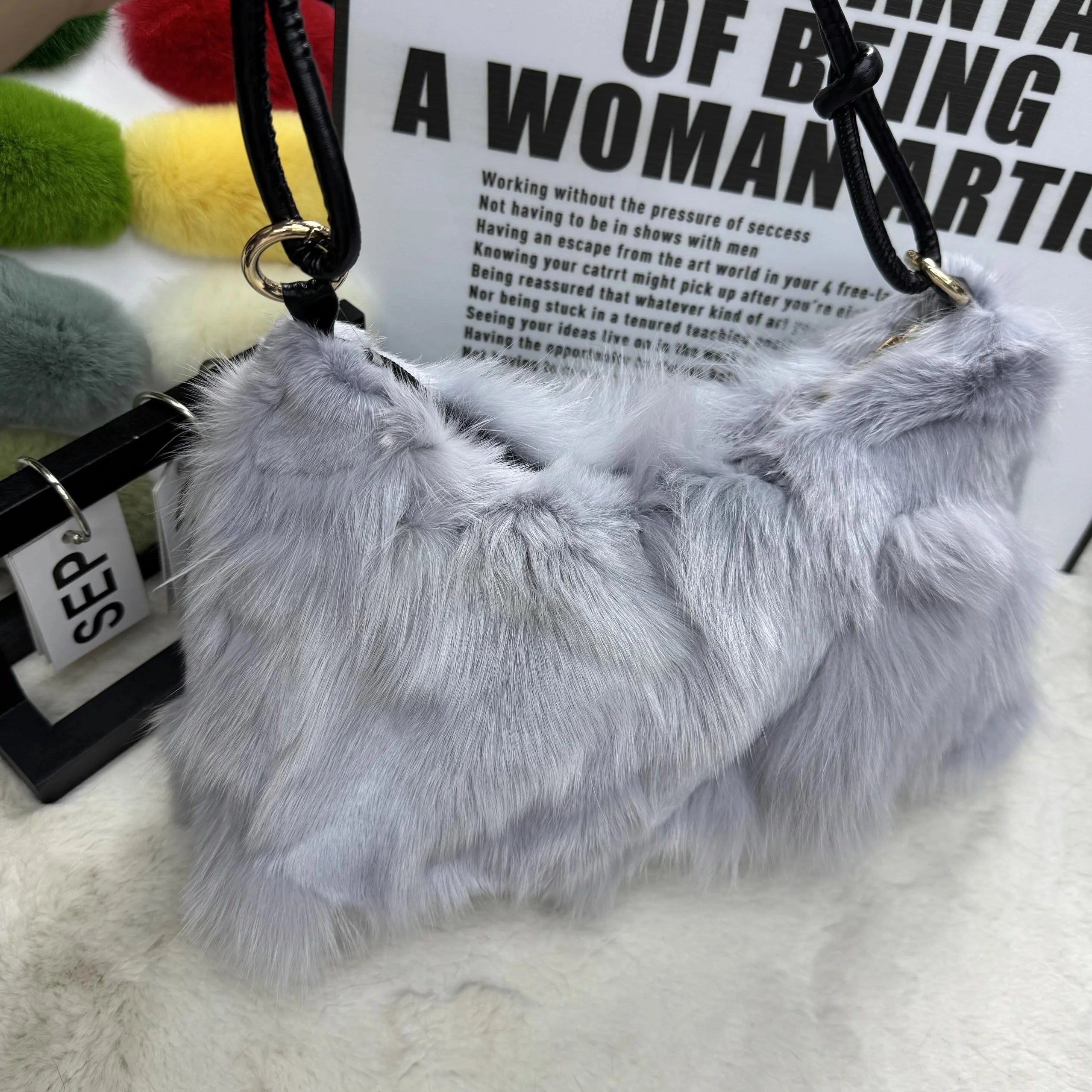 Sac à Main d’Hiver en Fausse Fourrure – Élégance & Douceur | Sac Bandoulière Femme Chic et Tendance