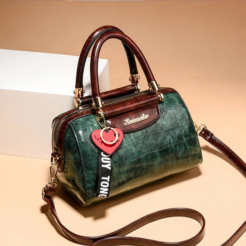 Sac à Main Élégant en Simili Cuir Premium – Style Crocodile Classique | Sac Porté Épaule ou Bandoulière Femme de Luxe