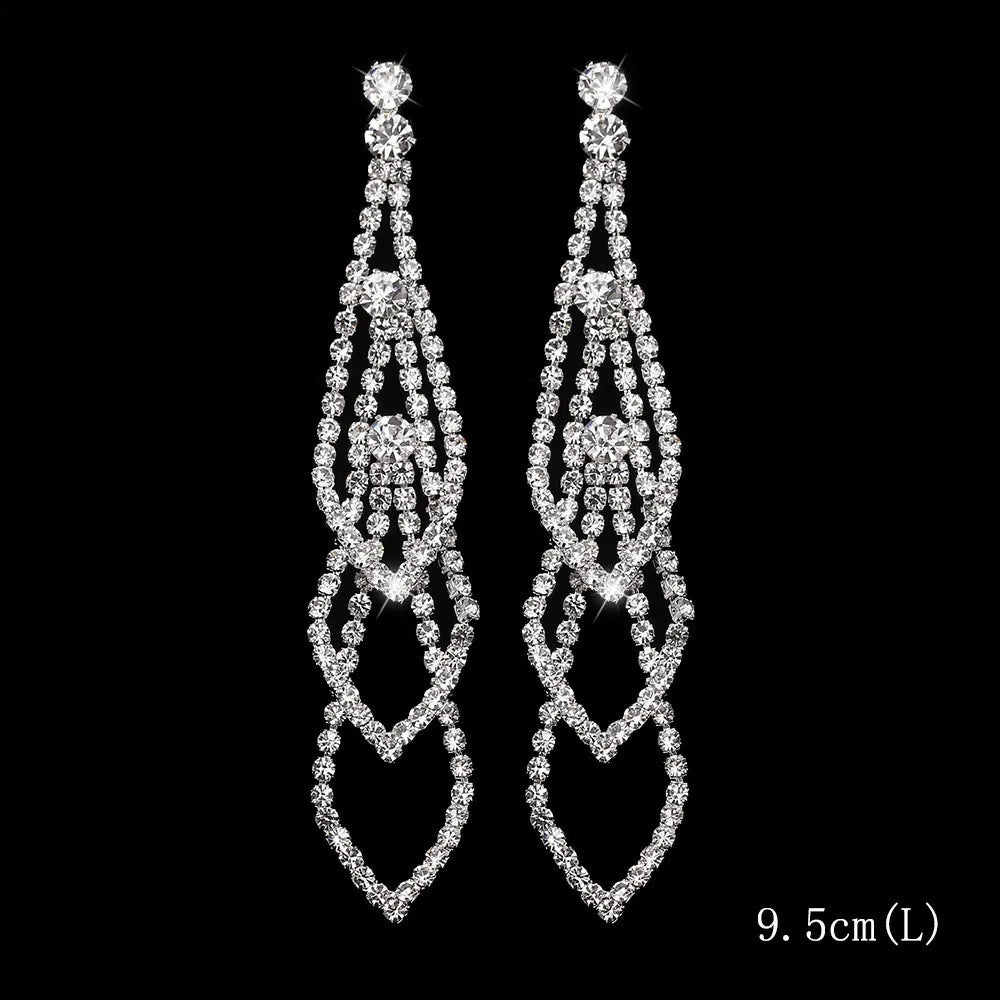 Boucles d’Oreilles Cristal Élégantes – Longues & Scintillantes | Spécial Soirée, Mariage & Événements – Le Monde de Cindy