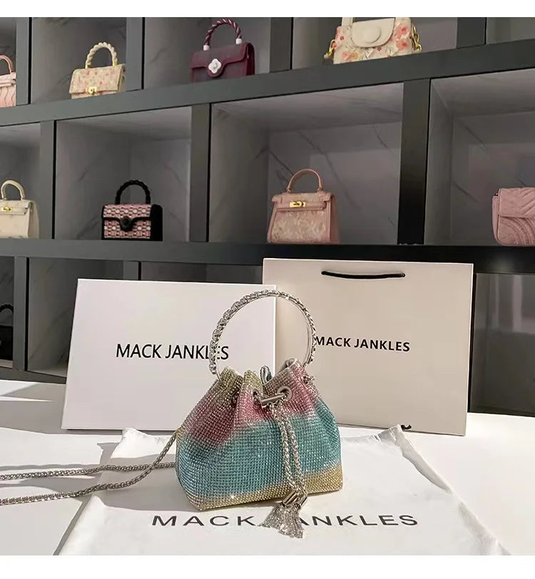Sac de Soirée Luxe à Strass Cristal – Pochette Élégante Femme | Sac à Main Brillant pour Mariage, Soirée ou Cérémonie