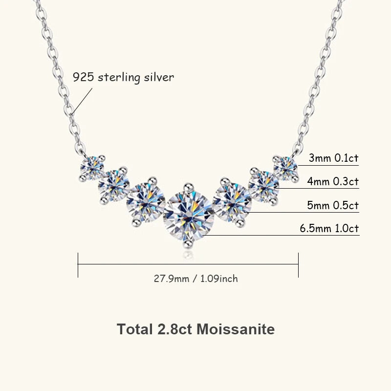 Collier U-Smile en Moissanite D VVS1 – Éclat Diamant, Argent Sterling 925, Luxe et Élégance Féminine