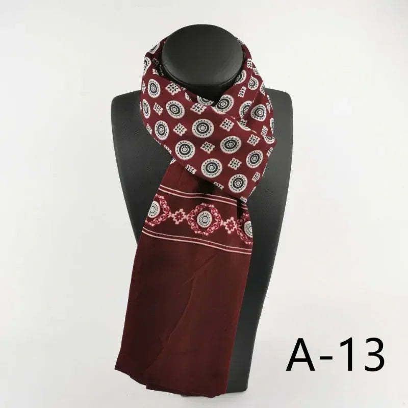 Foulard en Soie Homme & Femme – Élégant Motif Luxe | Écharpe Douce et Chic pour Printemps, Automne et Hiver