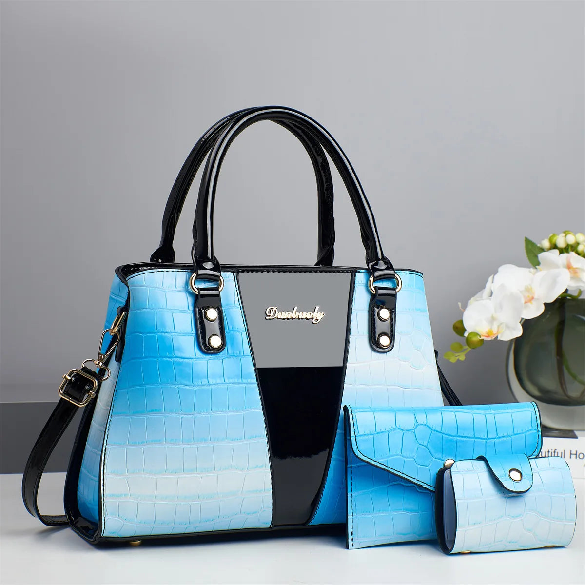 Ensemble de sacs à main de créateur – 3 pièces élégantes et pratiques pour femmes modernes.