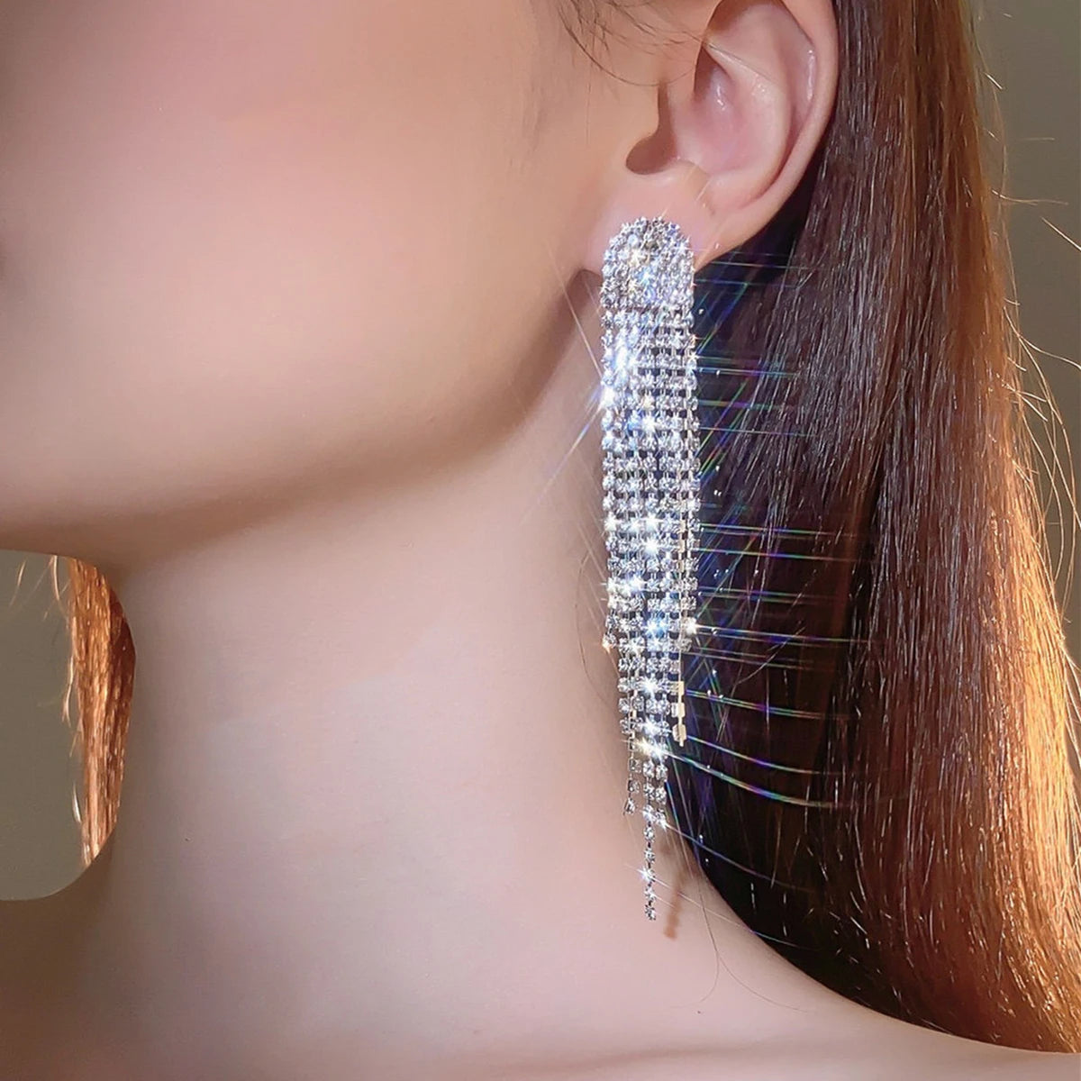 Boucles d’Oreilles Cristal Élégantes – Longues & Scintillantes | Spécial Soirée, Mariage & Événements – Le Monde de Cindy