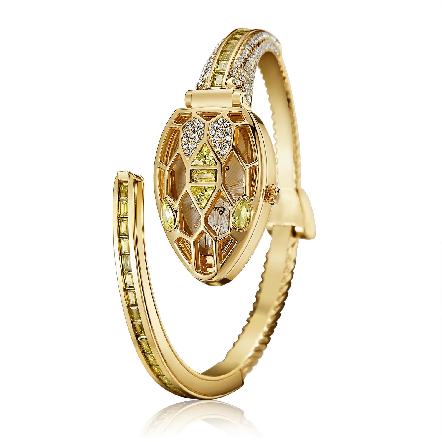 Montre bracelet “Émeraude Serpent” – Élégance audacieuse et design bijou luxueux