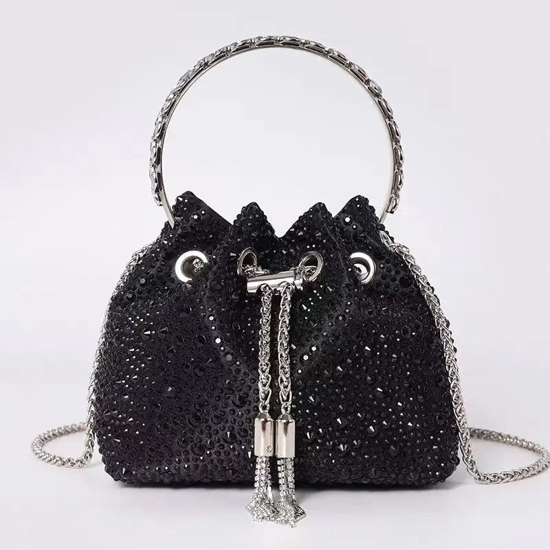 Sac de Soirée Luxe à Strass Cristal – Pochette Élégante Femme | Sac à Main Brillant pour Mariage, Soirée ou Cérémonie