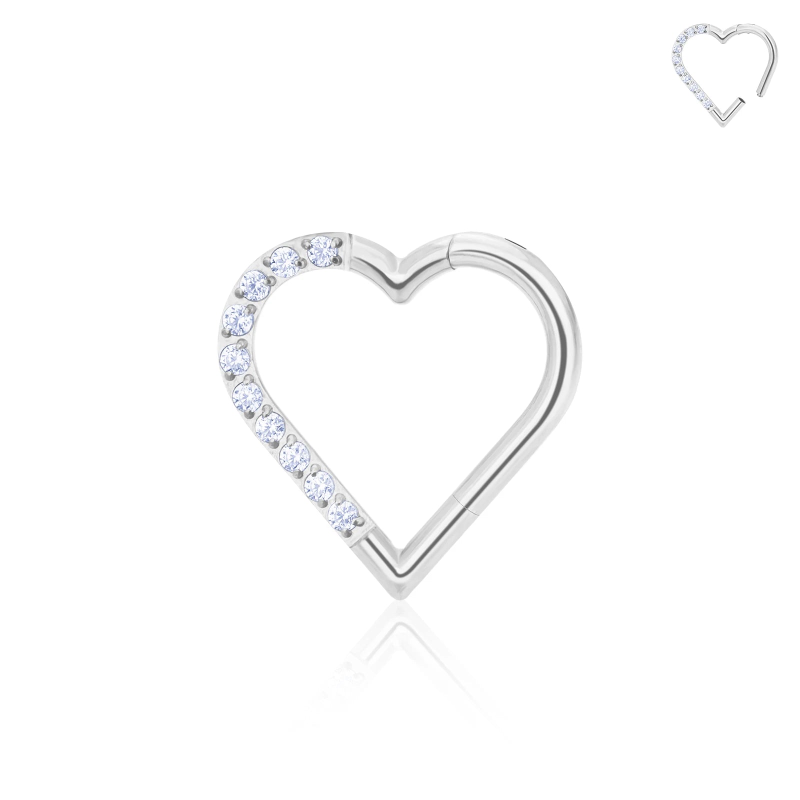 Ensemble de Piercings en Titane – Anneaux Cœur & D-Shape pour Nez, Lèvre et Oreille | Élégance & Confort Haut de Gamme