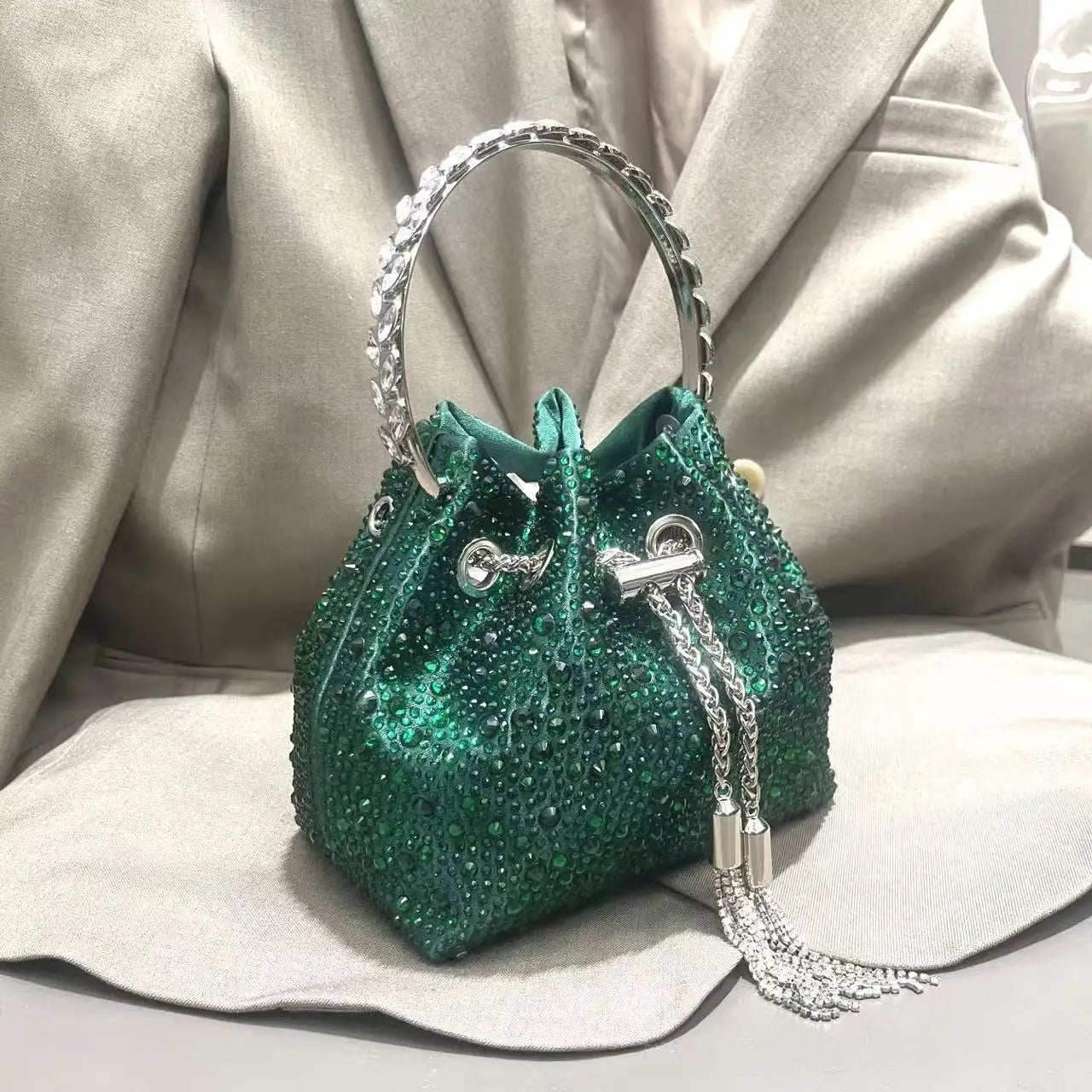 Sac de Soirée Luxe à Strass Cristal – Pochette Élégante Femme | Sac à Main Brillant pour Mariage, Soirée ou Cérémonie