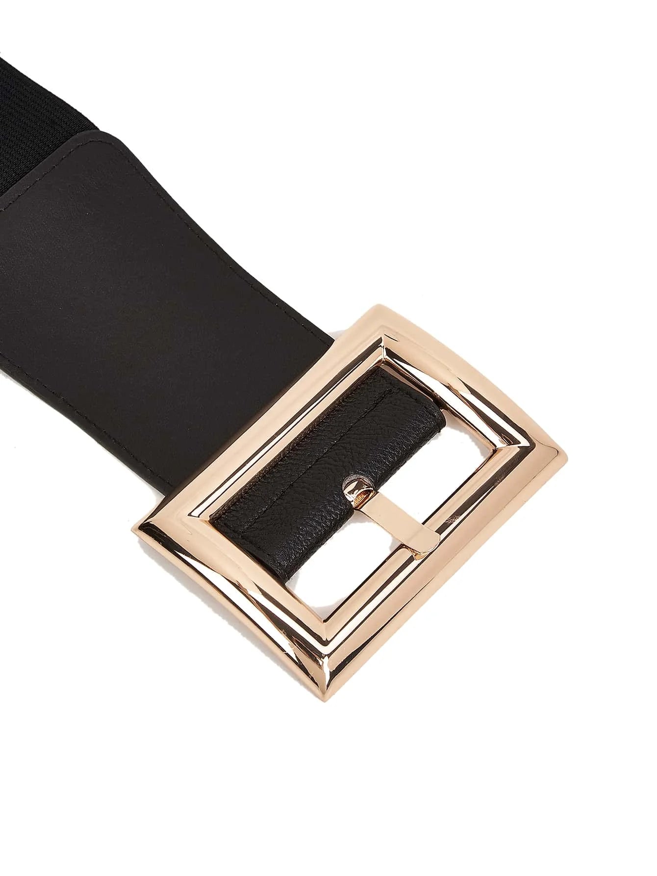 Ceinture Large Femme Élastique avec Boucle Carrée – Accessoire Chic pour Robes, Manteaux & Tenues Élégantes