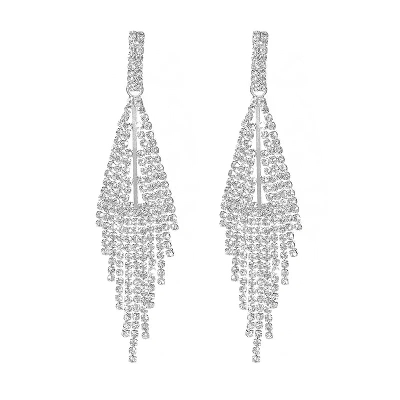 Boucles d’Oreilles Cristal Élégantes – Longues & Scintillantes | Spécial Soirée, Mariage & Événements – Le Monde de Cindy