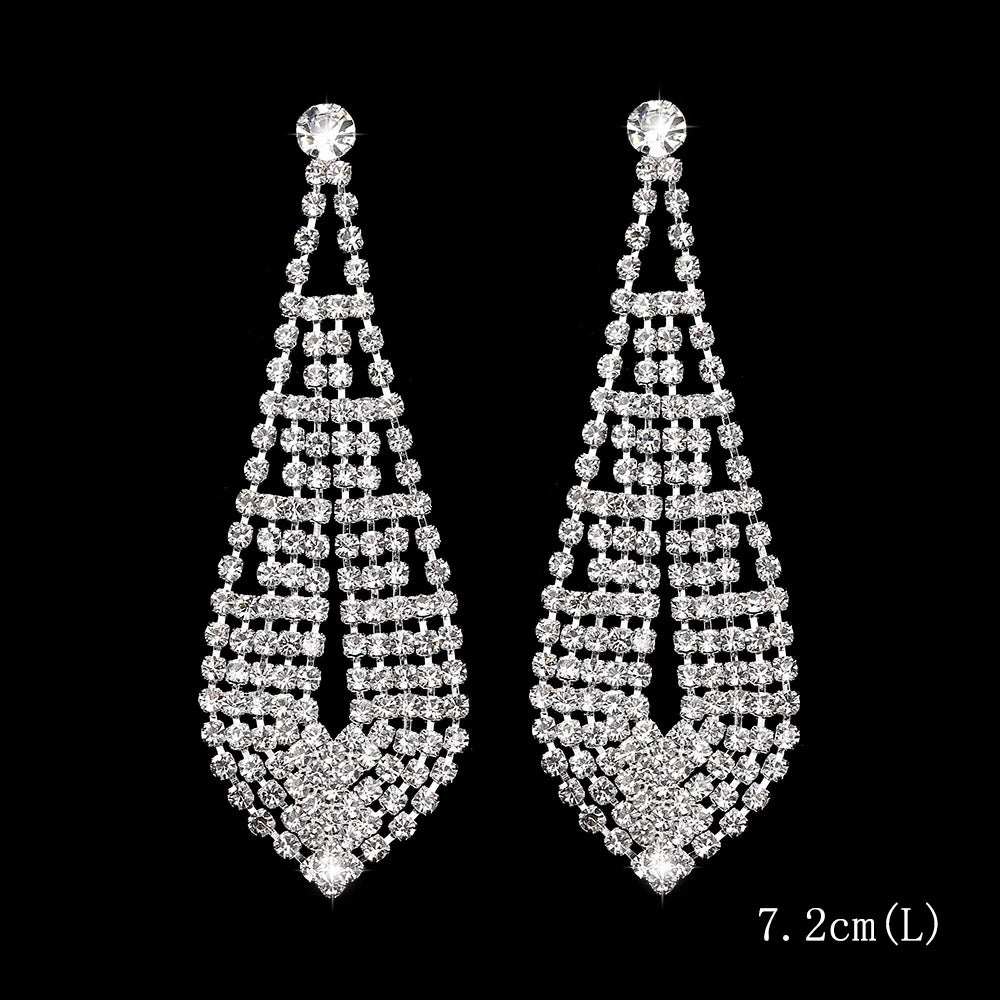 Boucles d’Oreilles Cristal Élégantes – Longues & Scintillantes | Spécial Soirée, Mariage & Événements – Le Monde de Cindy