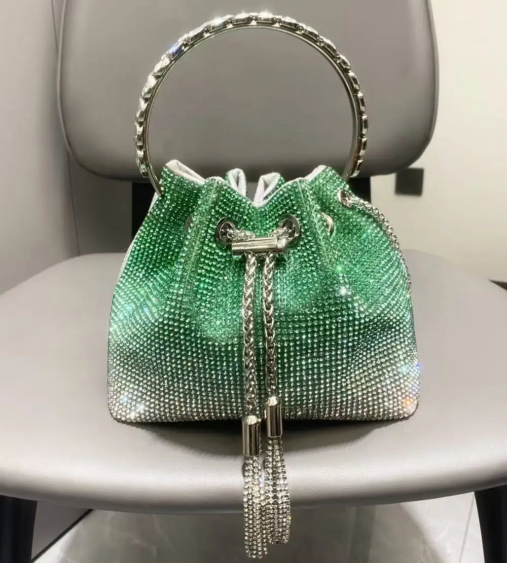 Sac de Soirée Luxe à Strass Cristal – Pochette Élégante Femme | Sac à Main Brillant pour Mariage, Soirée ou Cérémonie