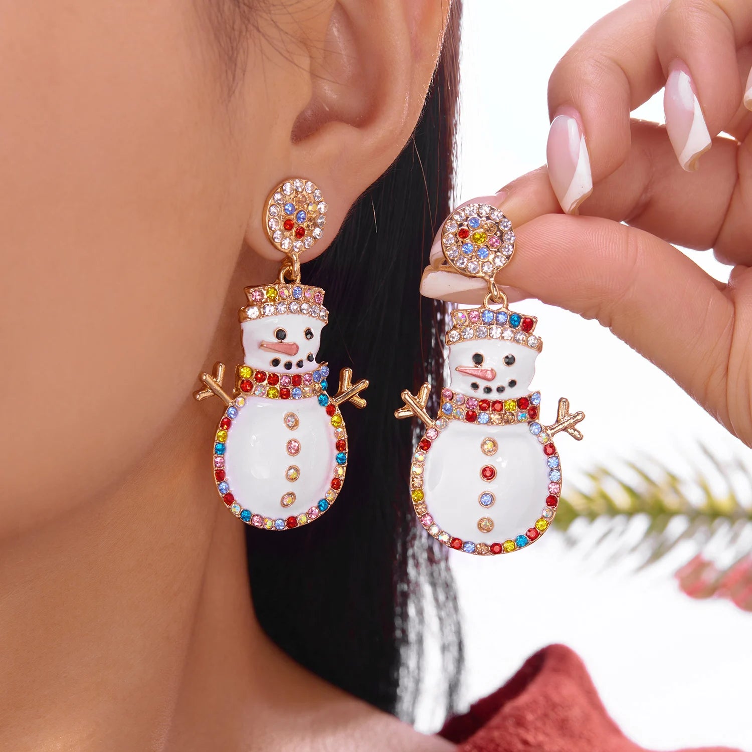 Boucles d’Oreilles Esprit Noël – Sapin, Flocon & Sucre d’Orge 🎄✨