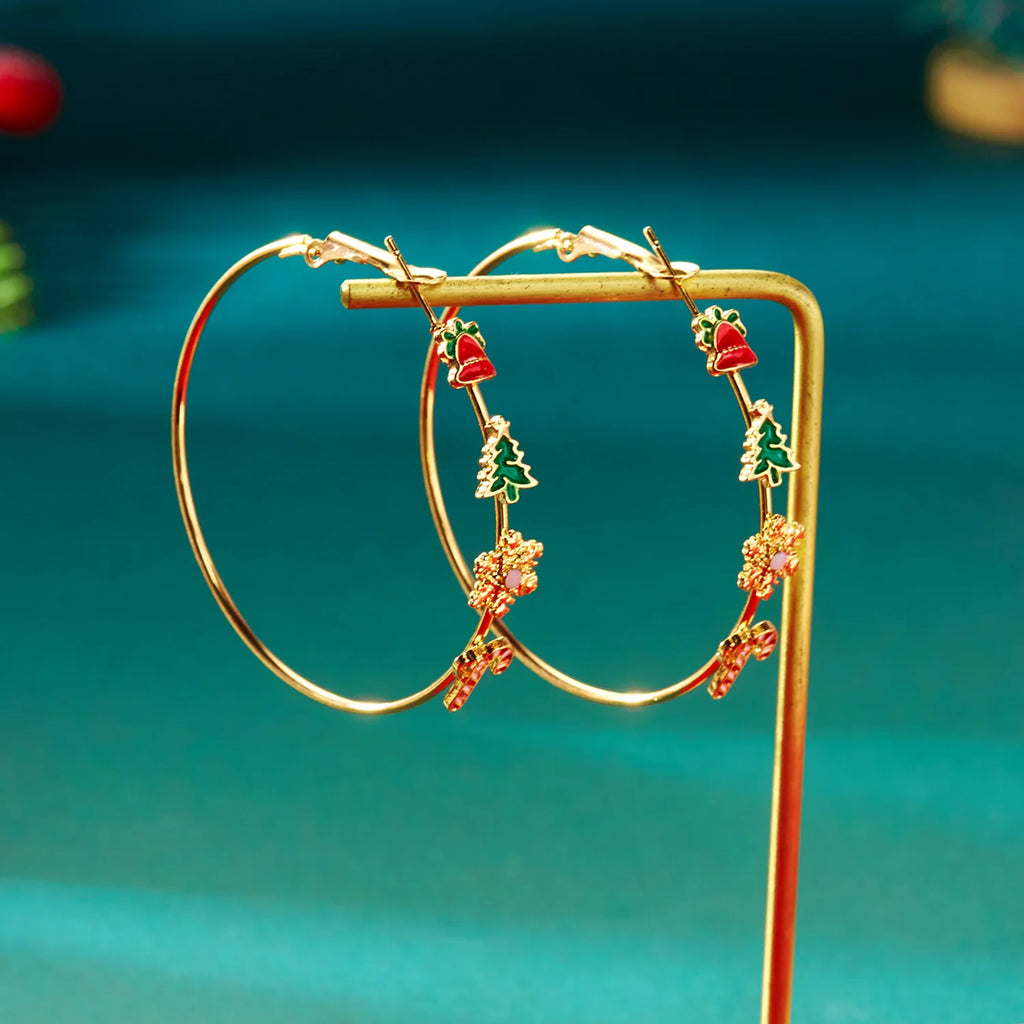 Boucles d’Oreilles Esprit Noël – Sapin, Flocon & Sucre d’Orge 🎄✨