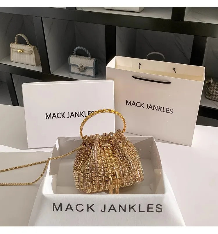 Sac de Soirée Luxe à Strass Cristal – Pochette Élégante Femme | Sac à Main Brillant pour Mariage, Soirée ou Cérémonie