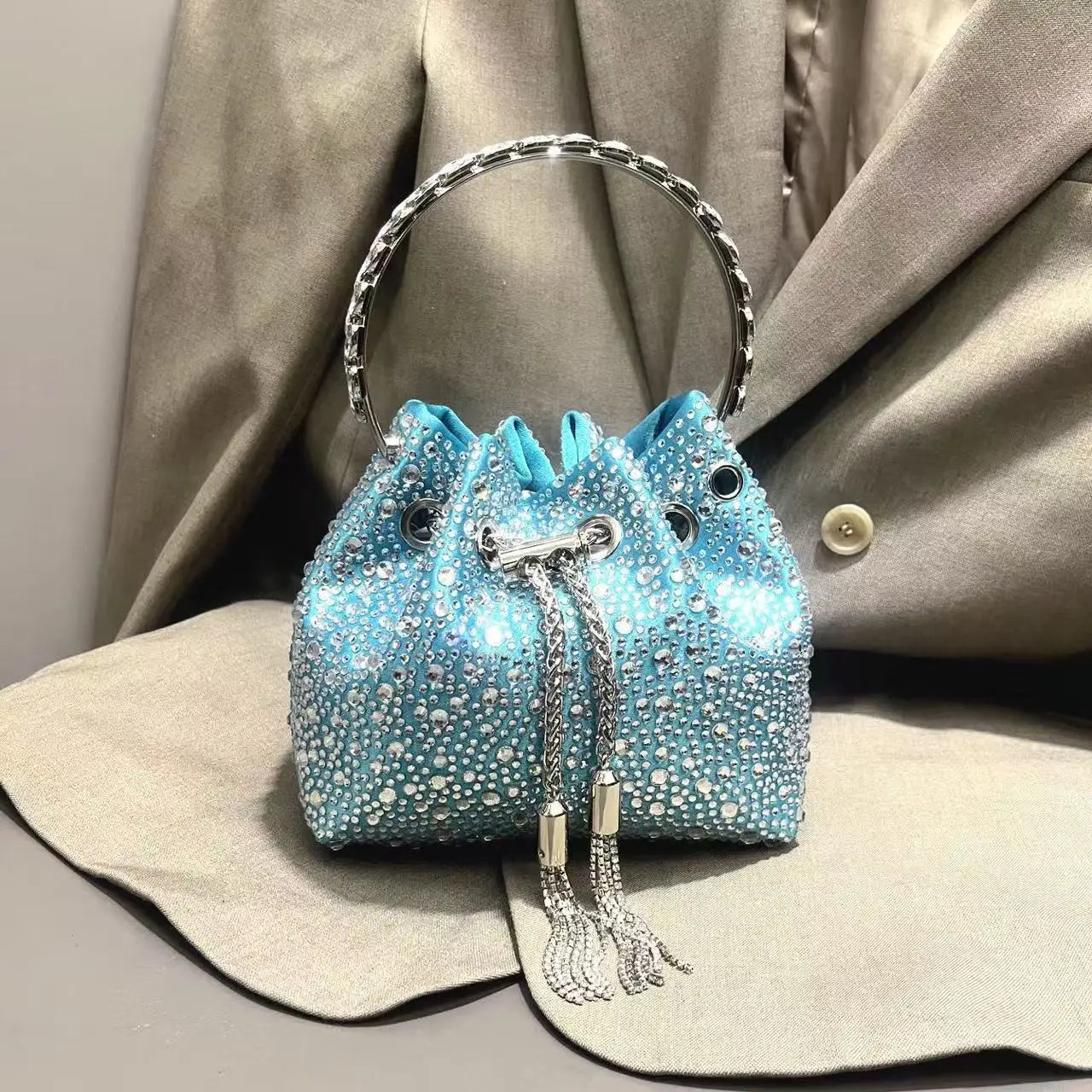 Sac de Soirée Luxe à Strass Cristal – Pochette Élégante Femme | Sac à Main Brillant pour Mariage, Soirée ou Cérémonie