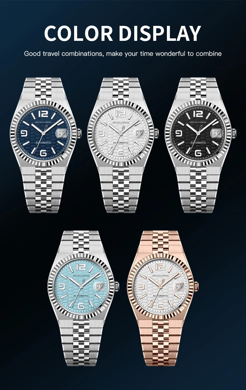 Montre Homme de Luxe Automatique – Acier Inoxydable & Verre Saphir | Étanche 50M, Design Élégant et Mécanisme Miyota