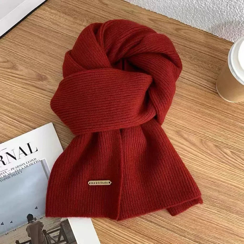 Écharpe Femme en Cachemire Mélangé – Grande Écharpe Chaude et Douce Hiver | Châle Épais Uni Style Élégant